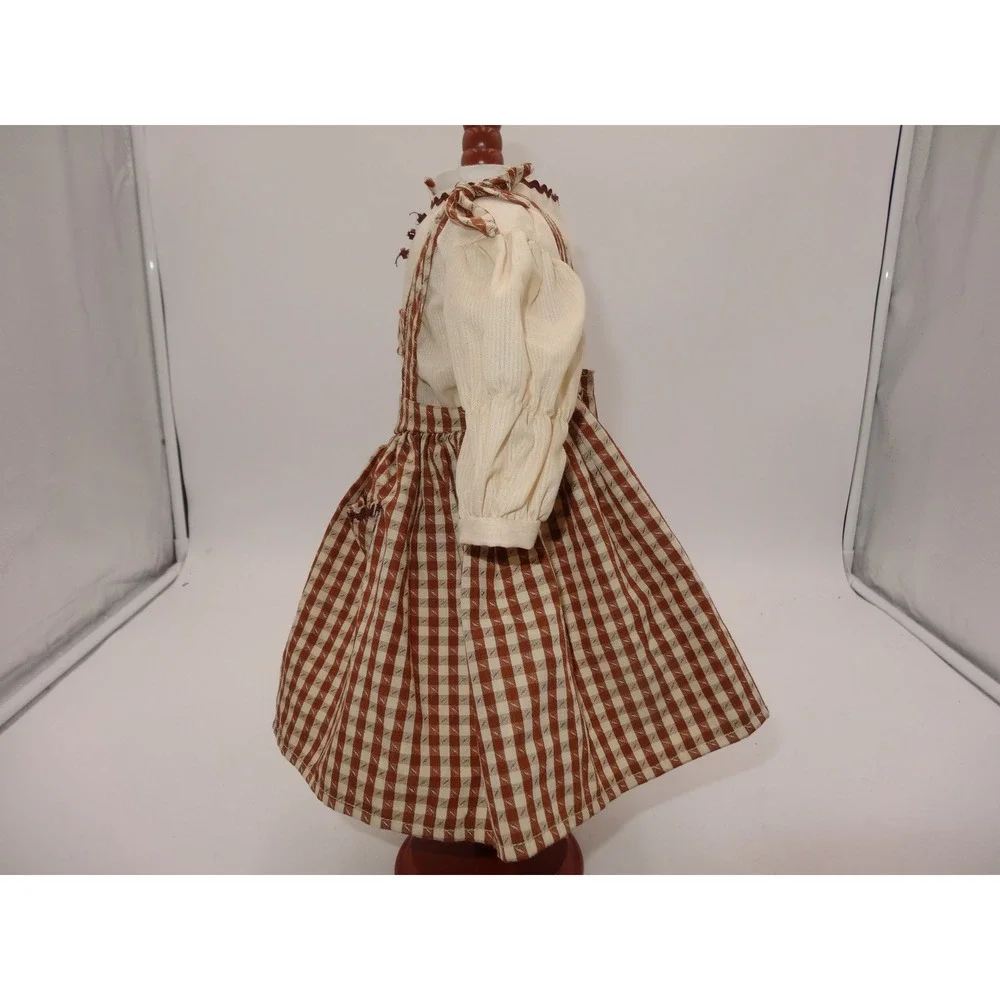 American Girl Addy Birthday Outfit Pinafore Blouse Snood Booklets 1994 Brown